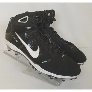 Nike Flywire Mens Cleats Black White Size 14.5 Football Lace Up Zoom Hyperfly